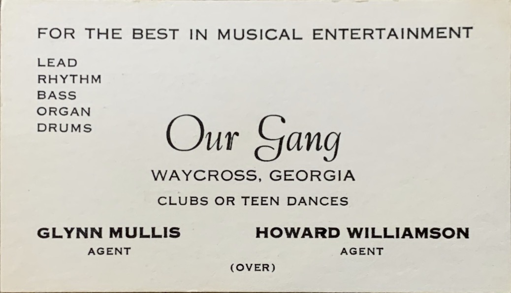 business card for Our Gang